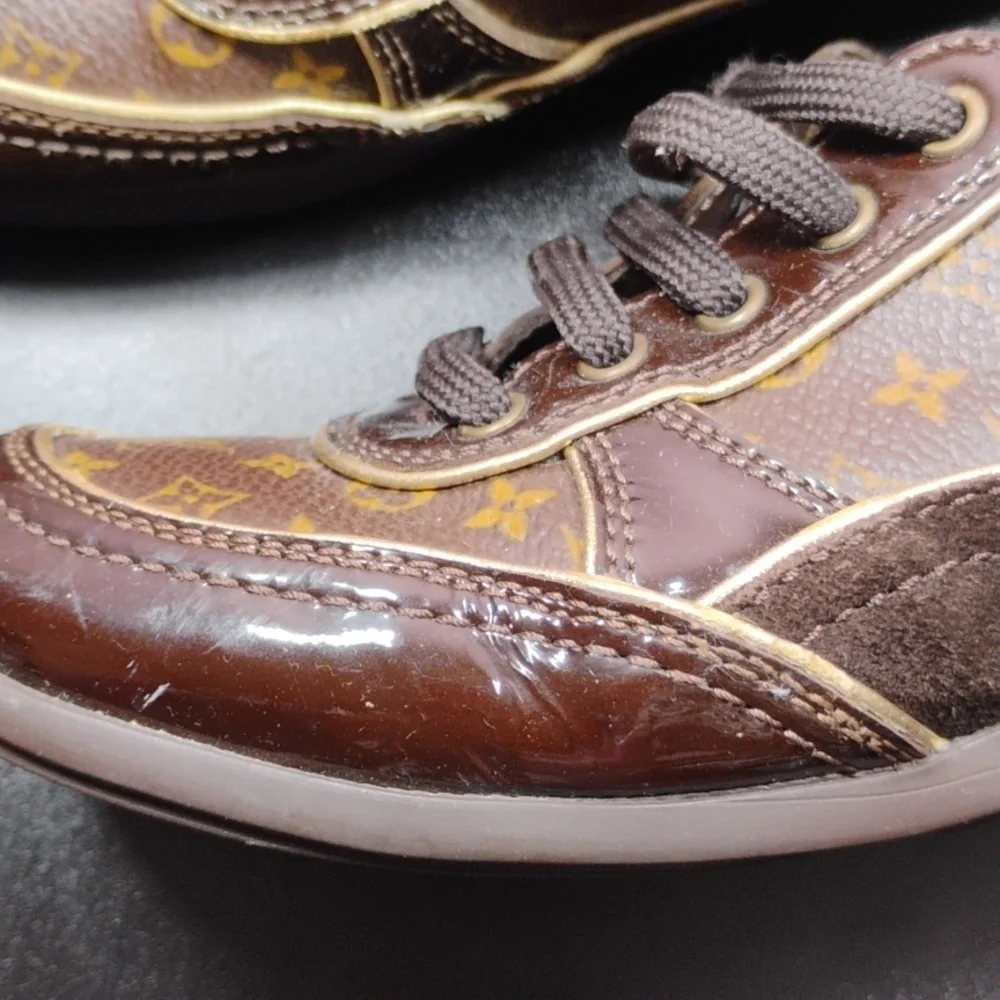 Louis Vuitton Monogram Suede Trainers Size 13 Kids - Picture 16 of 17